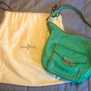 Cole Haan sea foam green hobo purse